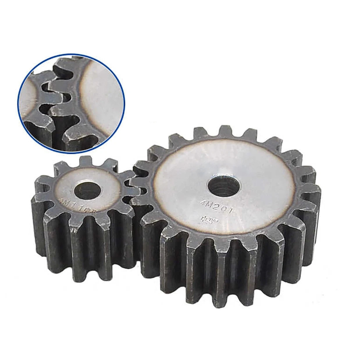 Module 4.0 Spur Gear 10T-50T Teeth 45# Steel Flat Gear Transmission Gear For CNC