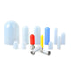Silicone Screw End Caps M0.5–M56 – Elastic Blanking Covers, 280°C Heat Resistant, White