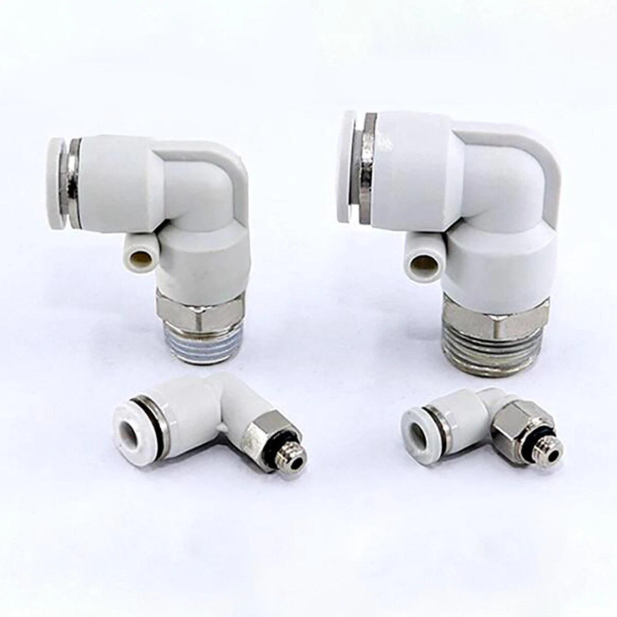 Pneumatic Male 90° Elbow Push-In Fitting | Tube OD 4–16mm Air Hose Connector