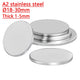 Stainless Steel Blank Round Disc 304 Grade Metal Sheet Plate Ø18-30mm Thick 1-5m