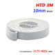 HTD 3M Timing Belt 10mm Wide Closed Loop — 2175mm to 4002mm for 3D Printer & CNC