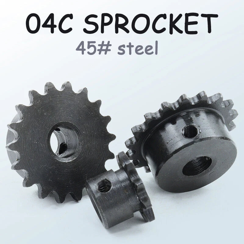 Pilot Bore Sprocket Roller Chain 9-16 Teeth Tooth Steel Chain Drive Sprocket