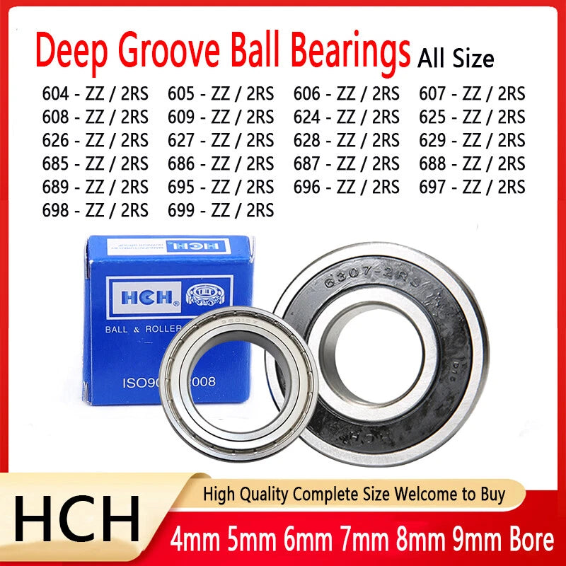 DEEP GROOVE BALL BEARINGS  RUBBER-METAL SEALED （2RS-ZZ） 604 to 699 HCH