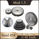 Mod 1.5 Pinion Gear Steel Spur Gear 12-90 Teeth 21-138mm OD Motor Flat Gears