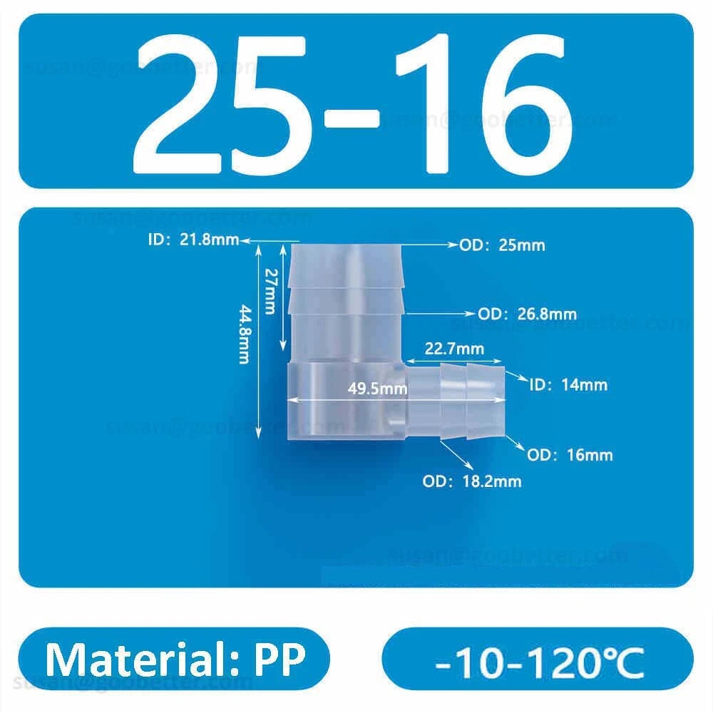 Plastic Barbed Hose Connectors — T-Piece, Elbow & Straight Fittings for Air & Water Lines