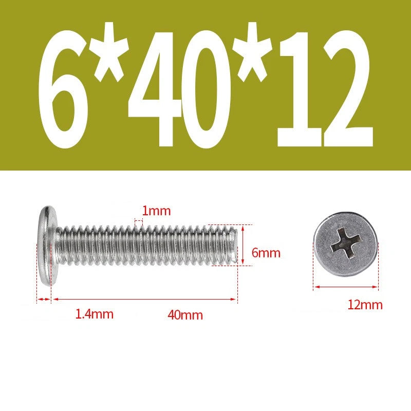 M1–M8 Ultra Thin Flat Head Phillips Machine Screws – A2 Stainless Steel, Fully Threaded