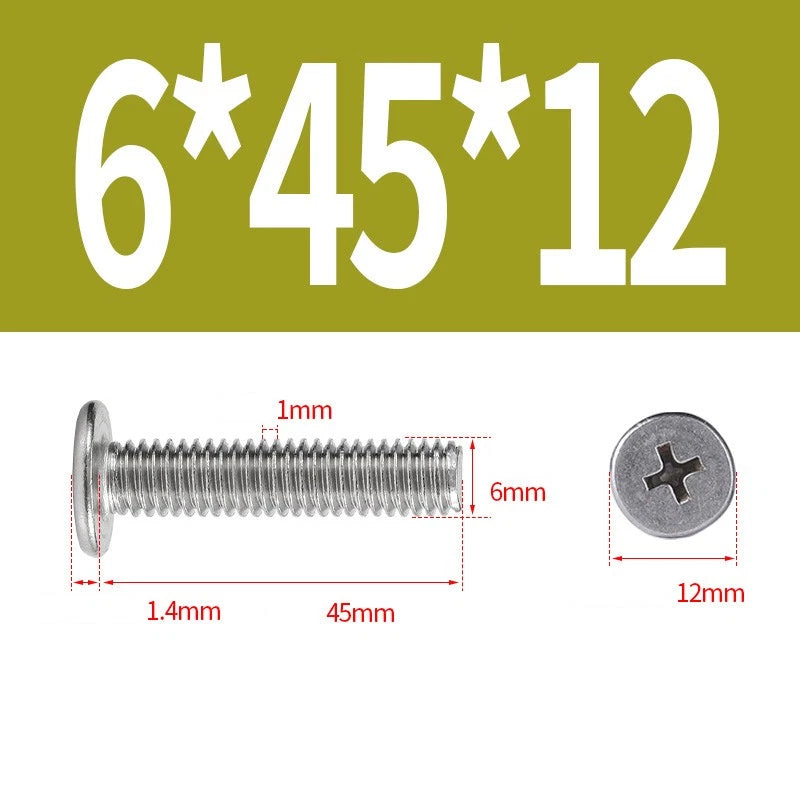 M1–M8 Ultra Thin Flat Head Phillips Machine Screws – A2 Stainless Steel, Fully Threaded