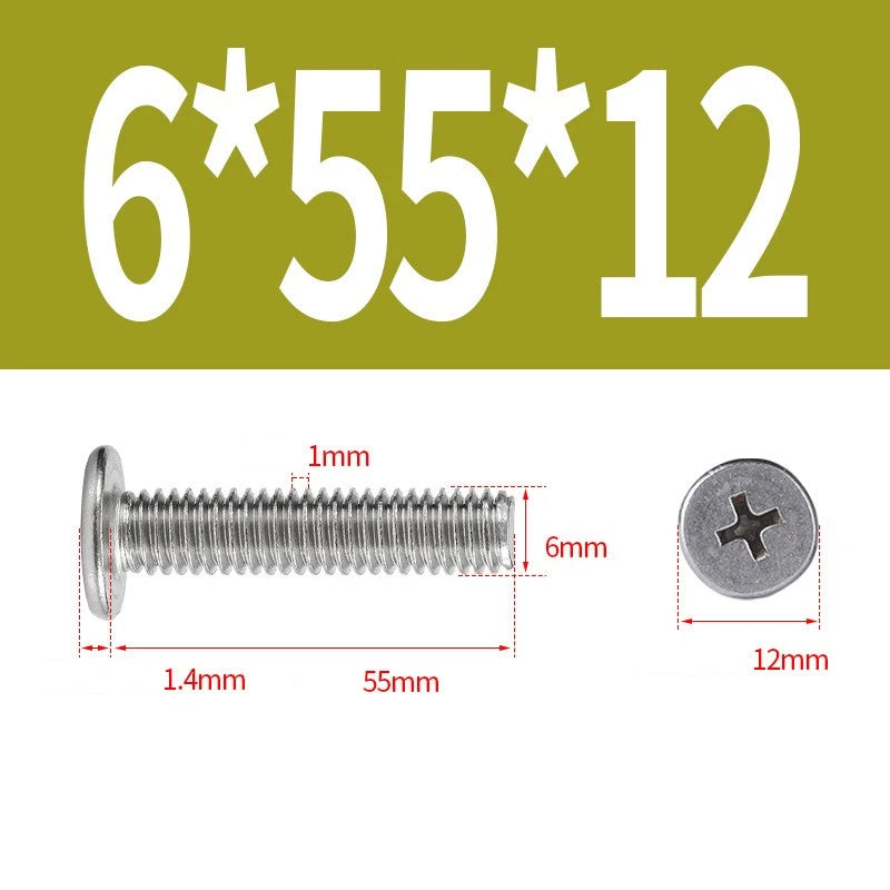 M1–M8 Ultra Thin Flat Head Phillips Machine Screws – A2 Stainless Steel, Fully Threaded