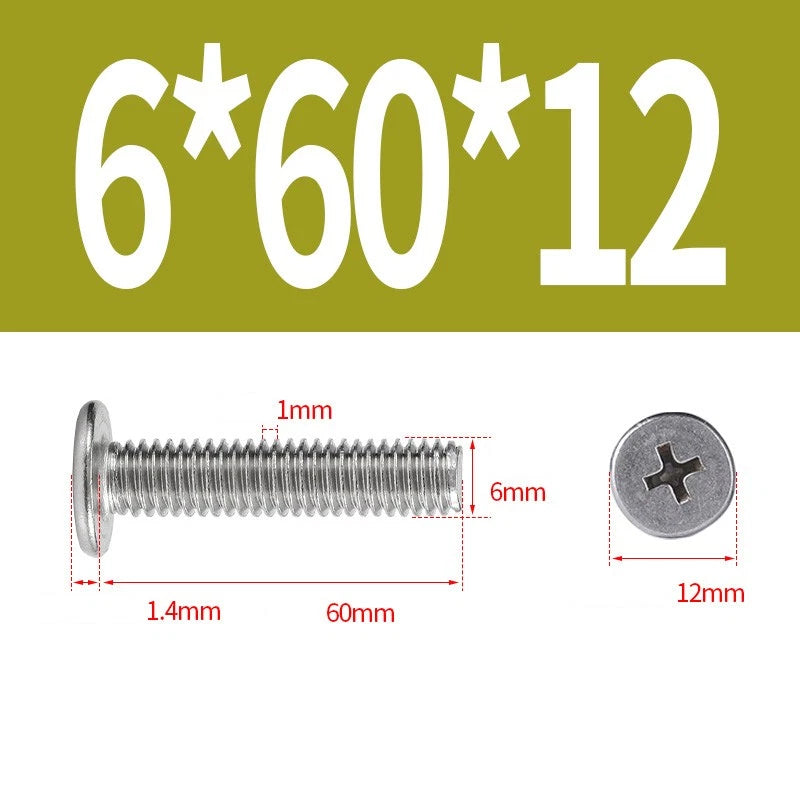 M1–M8 Ultra Thin Flat Head Phillips Machine Screws – A2 Stainless Steel, Fully Threaded
