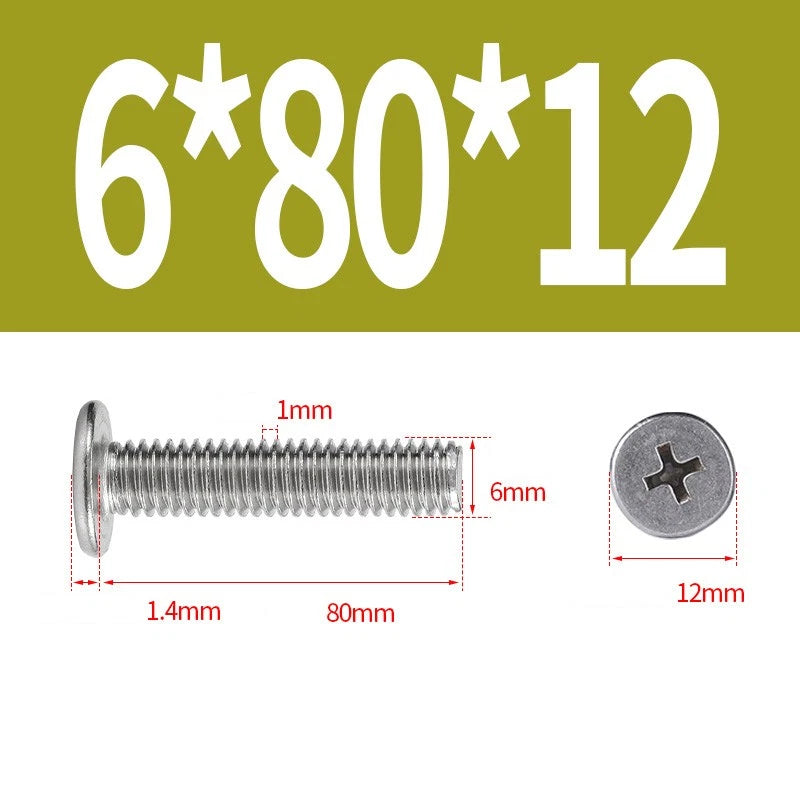 M1–M8 Ultra Thin Flat Head Phillips Machine Screws – A2 Stainless Steel, Fully Threaded