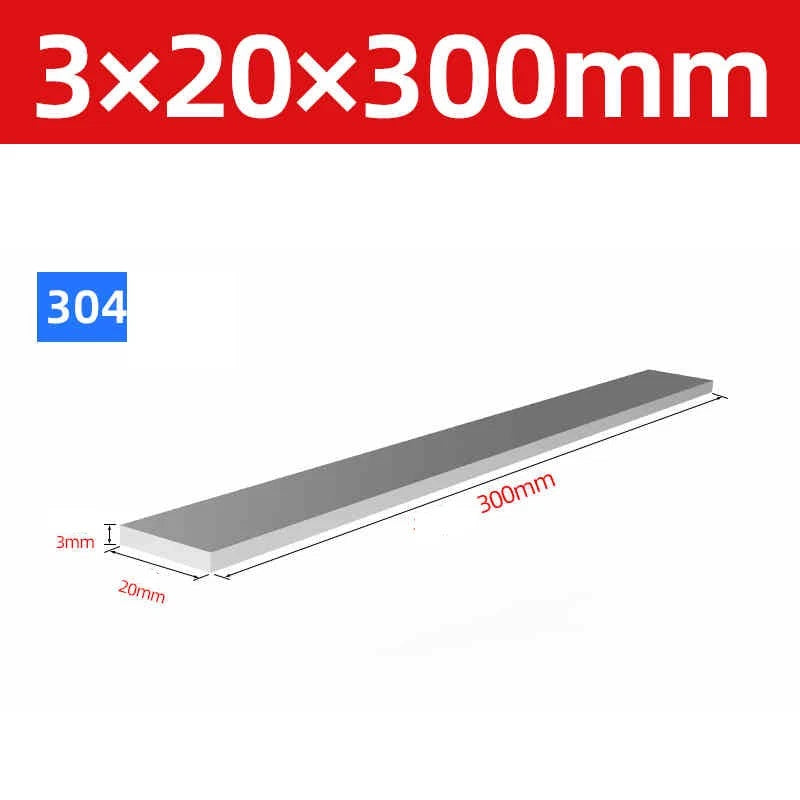 304 Stainless Steel Flat Bar Metal Plate Strip Width 10mm-80mm Thick 3mm to 20mm