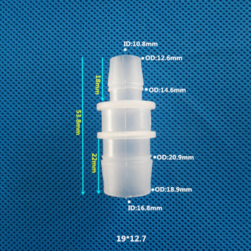 Straight Reducing Hose Barb Connector | 11.1mm–25mm to 3.9mm–20mm