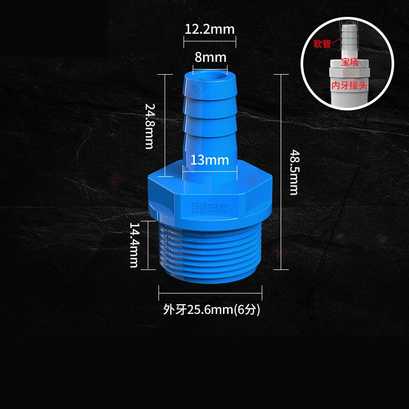 Hosetail Connector Fitting Barbed Male BSP Plastic Pond Pool Hose Pipe Adaptor