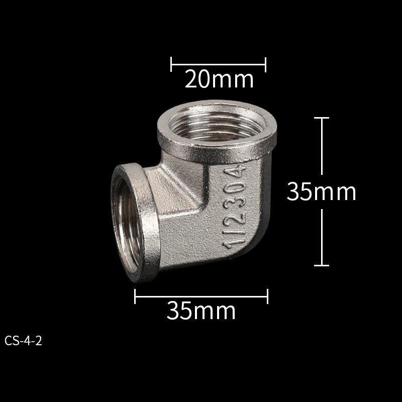 1/2" BSP Stainless Steel Pipe Fittings — Male/Female Adaptors, Tees & Couplings (A2)