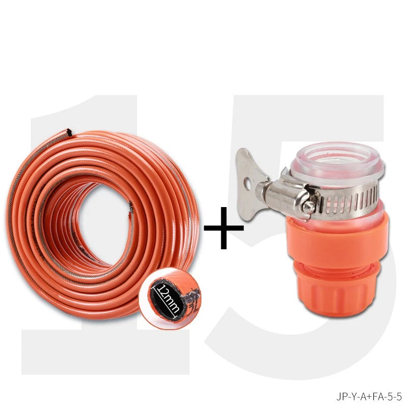 PVC Flexible Braided Tubing — Hydroponics & Irrigation Hose with Optional Clips