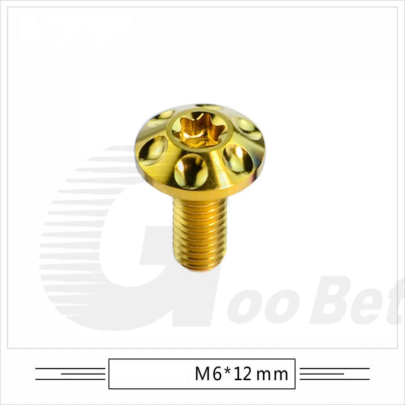 M6 x 15mm 20mm Titanium Motorcycle Decorative Bolt Torx Screws T30 Tuning Repair