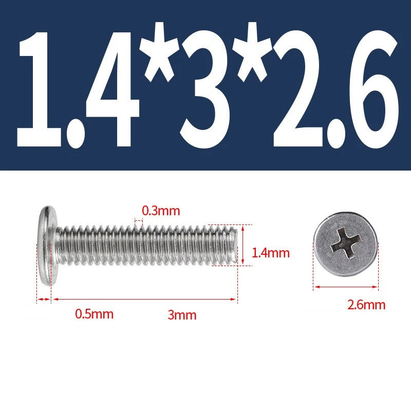 M1–M8 Ultra Thin Flat Head Phillips Machine Screws – A2 Stainless Steel, Fully Threaded
