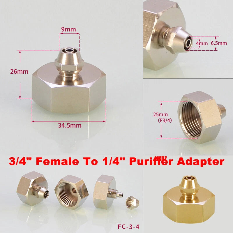 Brass Faucet Adapters Purifier Aerator Water Female Male Fittings Tap Connector