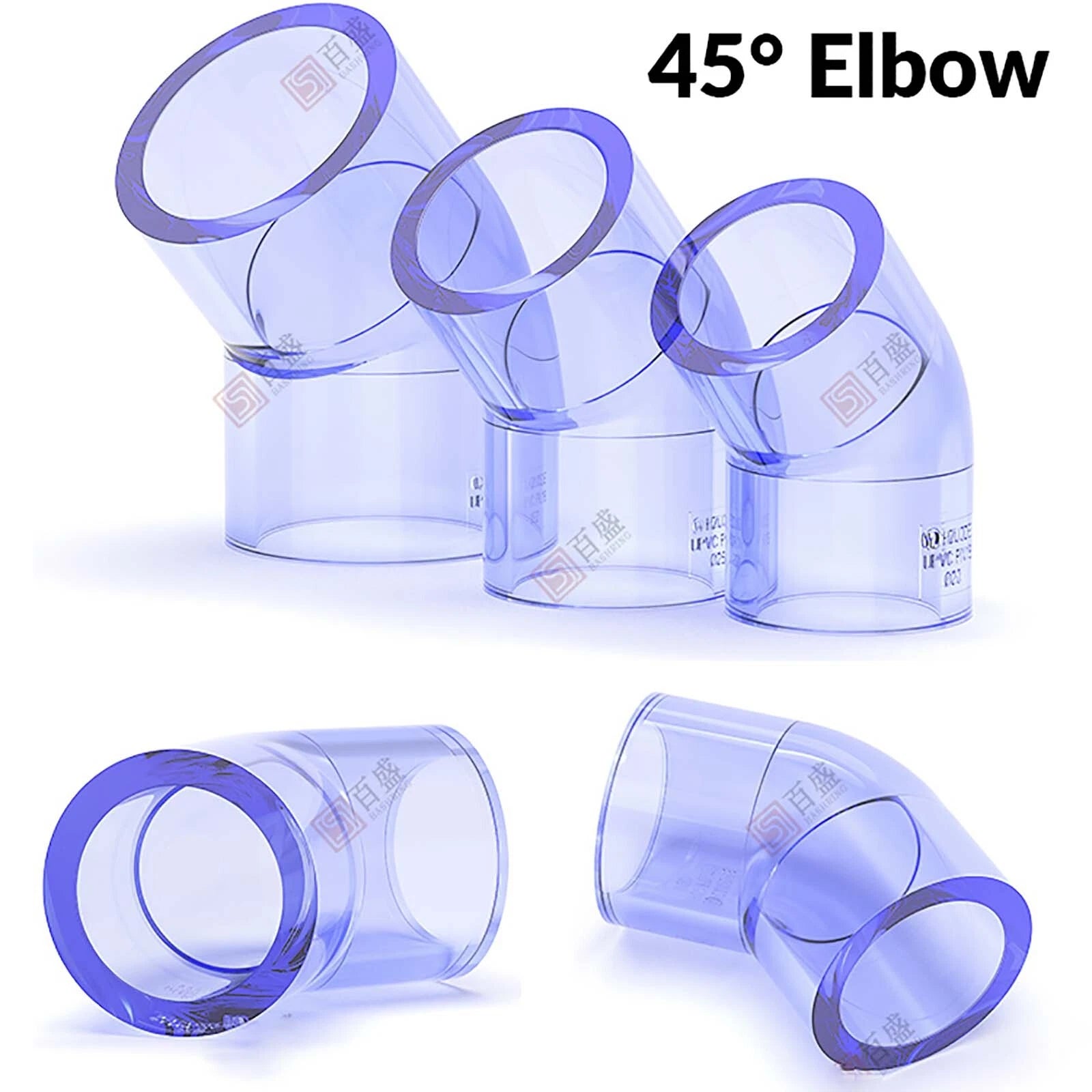 UPVC PVC Clear Plumbing Fittings Pipe For Aquarium Fish Tank Pond Solvent Weld