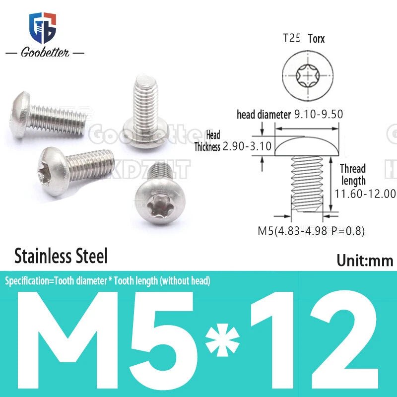 Large Flat Head Machine Screws M2–M6 Allen Torx Slotted Multi - Drive 100pcs - HomeDIYer
