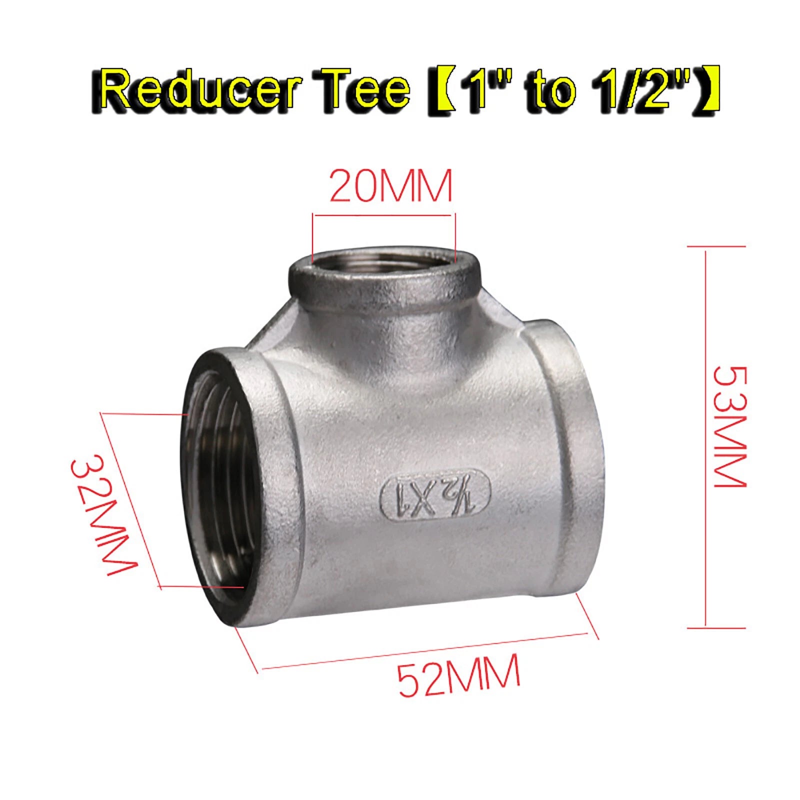 304 Stainless Steel BSP Tee & Cross Pipe Fittings — 1/8" to 2" | F&F&F, M&M&M, Reducer & Cross