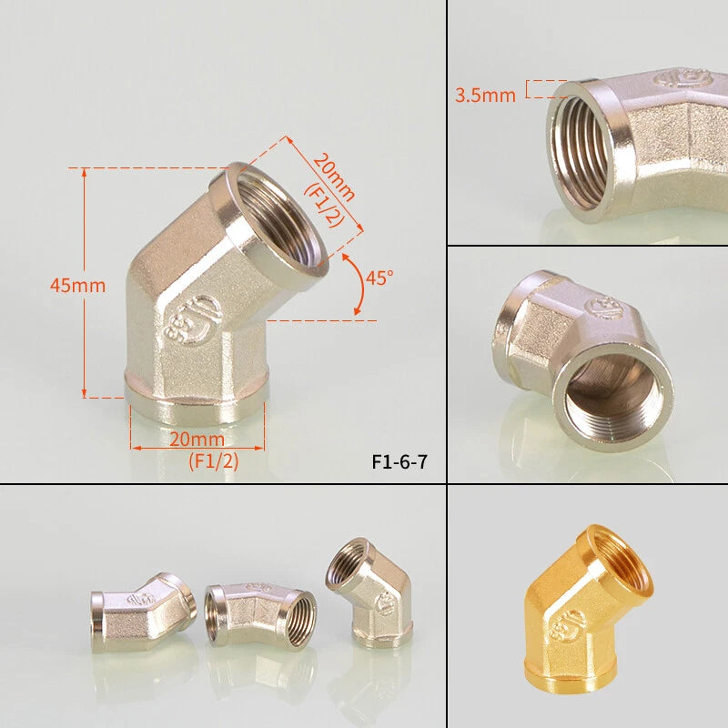 1/2" Copper Tee Elbow Diverter Valve Adapter — Hose & Shower Connector (24 Styles)