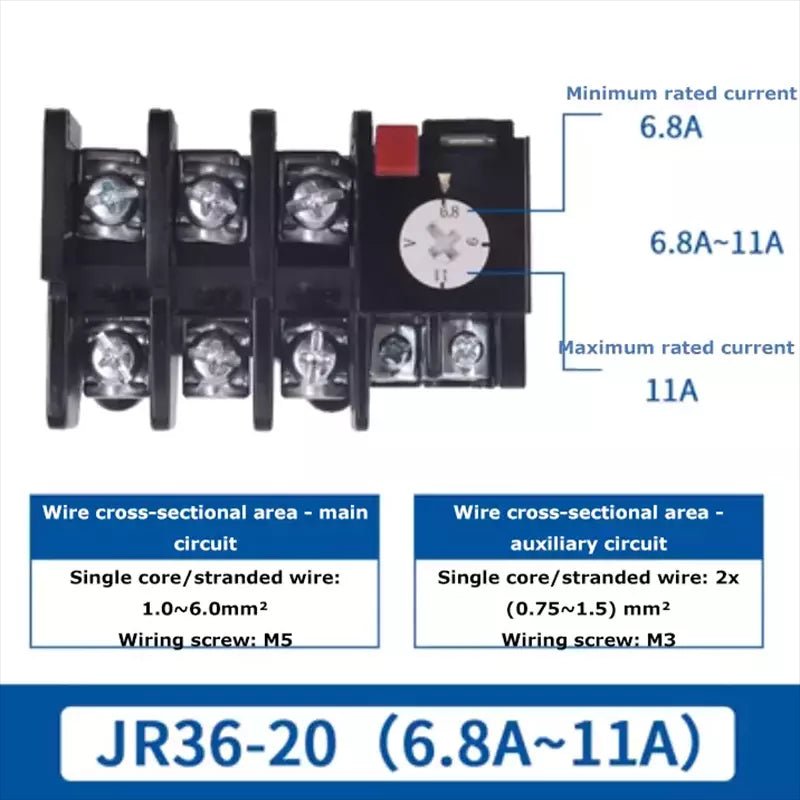 Thermal Overload Relays 0.32Amp - 160Amp For 3 Phase Motor Protector JR36 Series - HomeDIYer