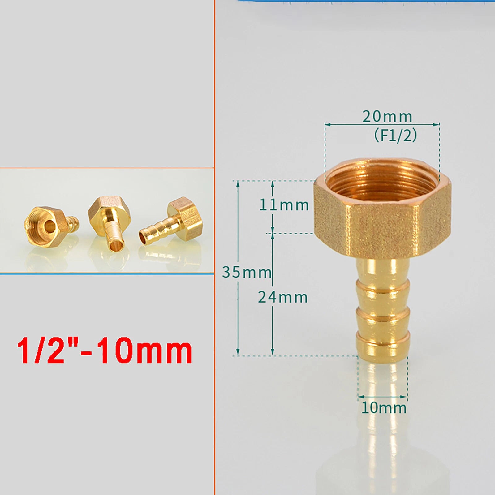Brass Female BSP Blanking Cap Stop End Pipe Fittings — 1/8" to 1" Hex & Octagonal
