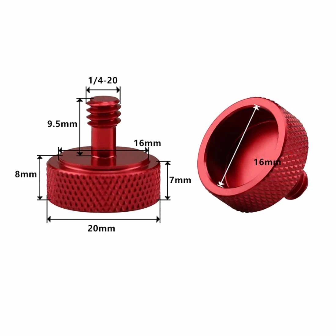 1/4" Camera Thumb Screws – Aluminum Alloy & Stainless Steel Pan Head Adapter Bolts - HomeDIYer