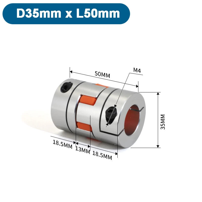 CNC Shaft Coupler Flexible Plum Spider Jaw Coupling Stepper Motor D14mm - 150mm