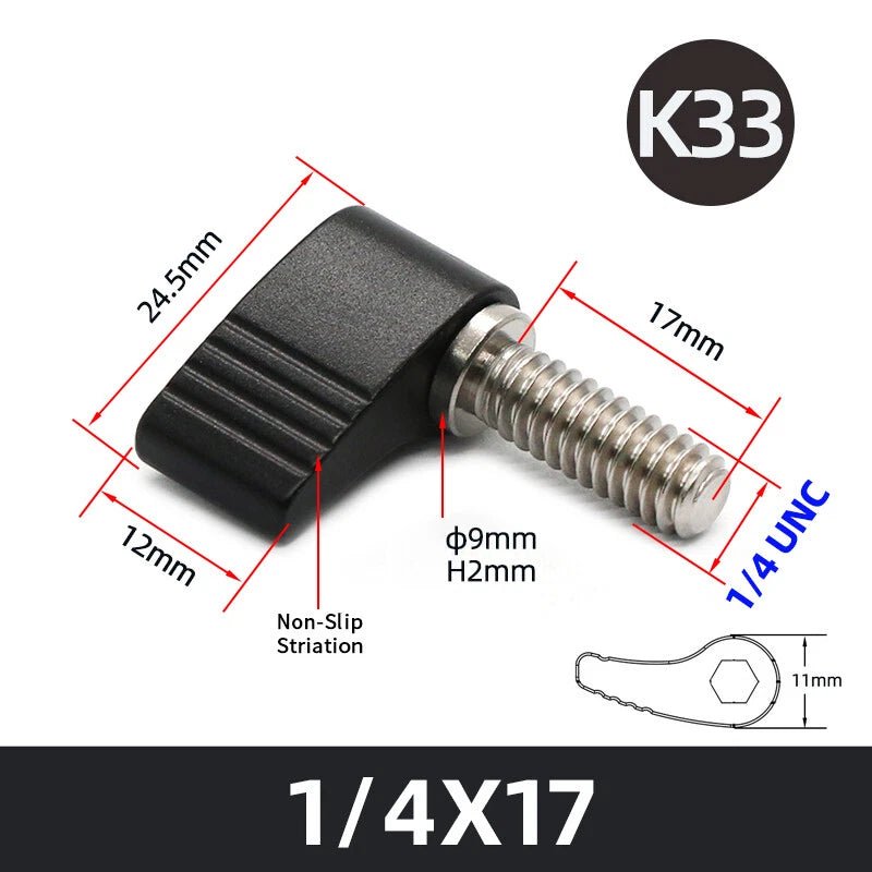 UNC 3/8" & 1/4" Wing Thumb Screws – Single & Double Wing T - Type, Aluminum & Stainless Steel - HomeDIYer