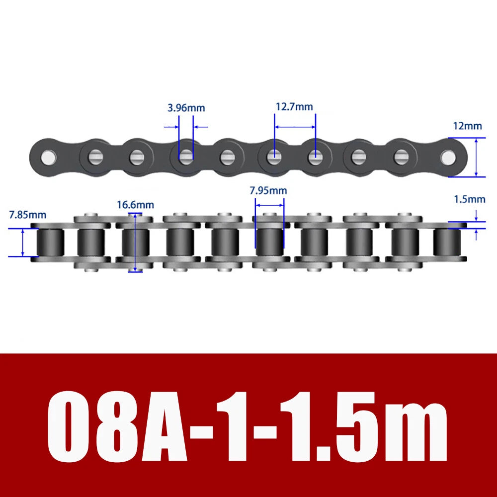 Roller Chain Single Row-Double Row Transmission Chain Manganese Steel 04C 06B