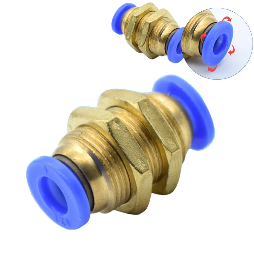 4- 16mm Nylon Pneumatic Push Fit Connector Tube Pipe Joiner Air Water Lines Hose