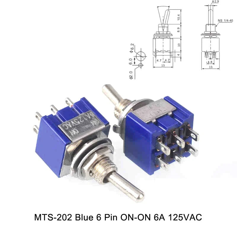 Toggle Switch Heavy Duty ON-OFF ON-ON ON-OFF-ON – MTS E-TEN PS DS438 Series 125VAC 250VAC