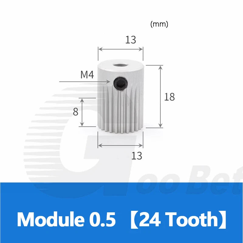 Module 0.5/1/1.5 Precision Spur Gear Aluminium 12-60 Tooth Motor Pinion with Hub