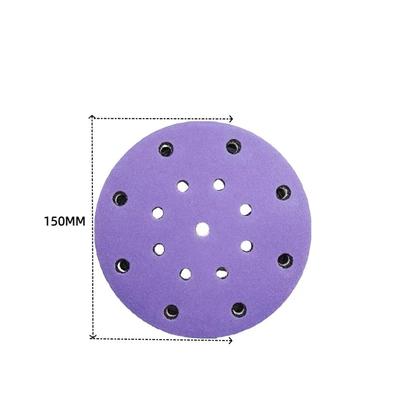 6 Inch Dry Sanding Discs Sandpaper Hook and Loop Pads 15/17Hole Grit 40-800
