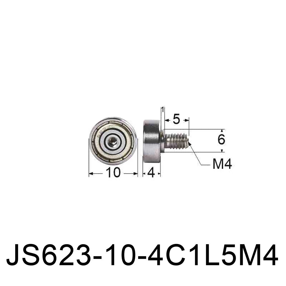 NTBG 7-52mm Metal Ball Bearing Pulley Flat Roller Guiding Wheel M3-M10 Threaded