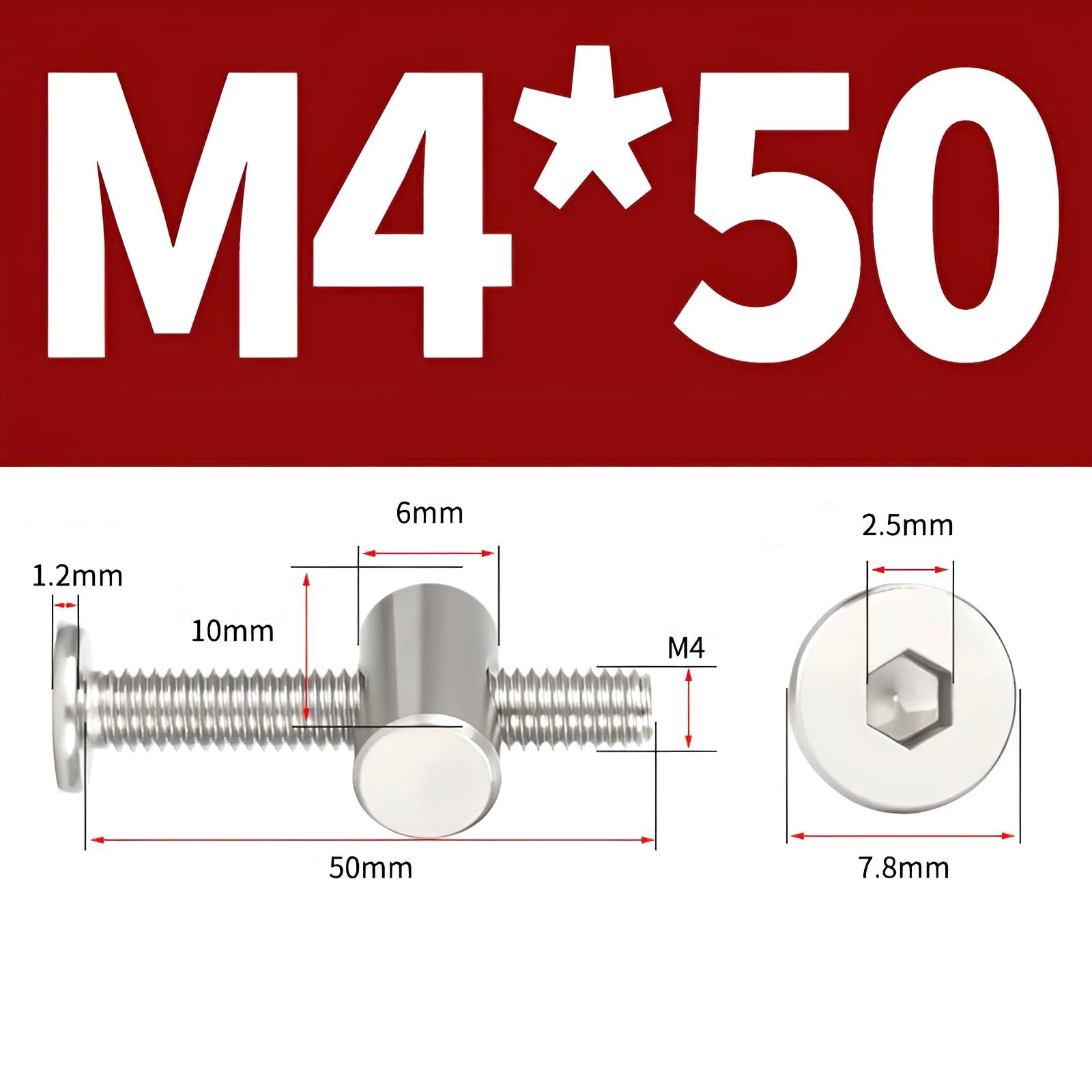 M4 M5 M6 M8 304 Stainless Steel Furniture Connecting Bolts with Barrel Nuts