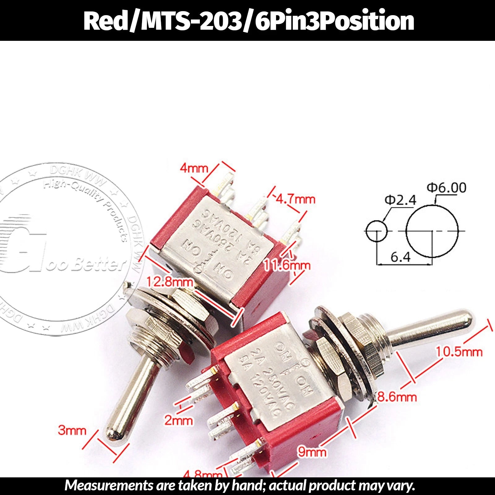Miniature Toggle Switch — SPST/SPDT, 2–12 Pin, MTS/E-TEN/RLS Series, 79 Types