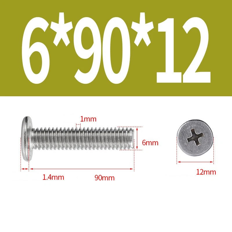 M1–M8 Ultra Thin Flat Head Phillips Machine Screws – A2 Stainless Steel, Fully Threaded