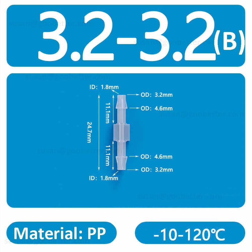 Plastic Barbed Hose Connectors — T-Piece, Elbow & Straight Fittings for Air & Water Lines