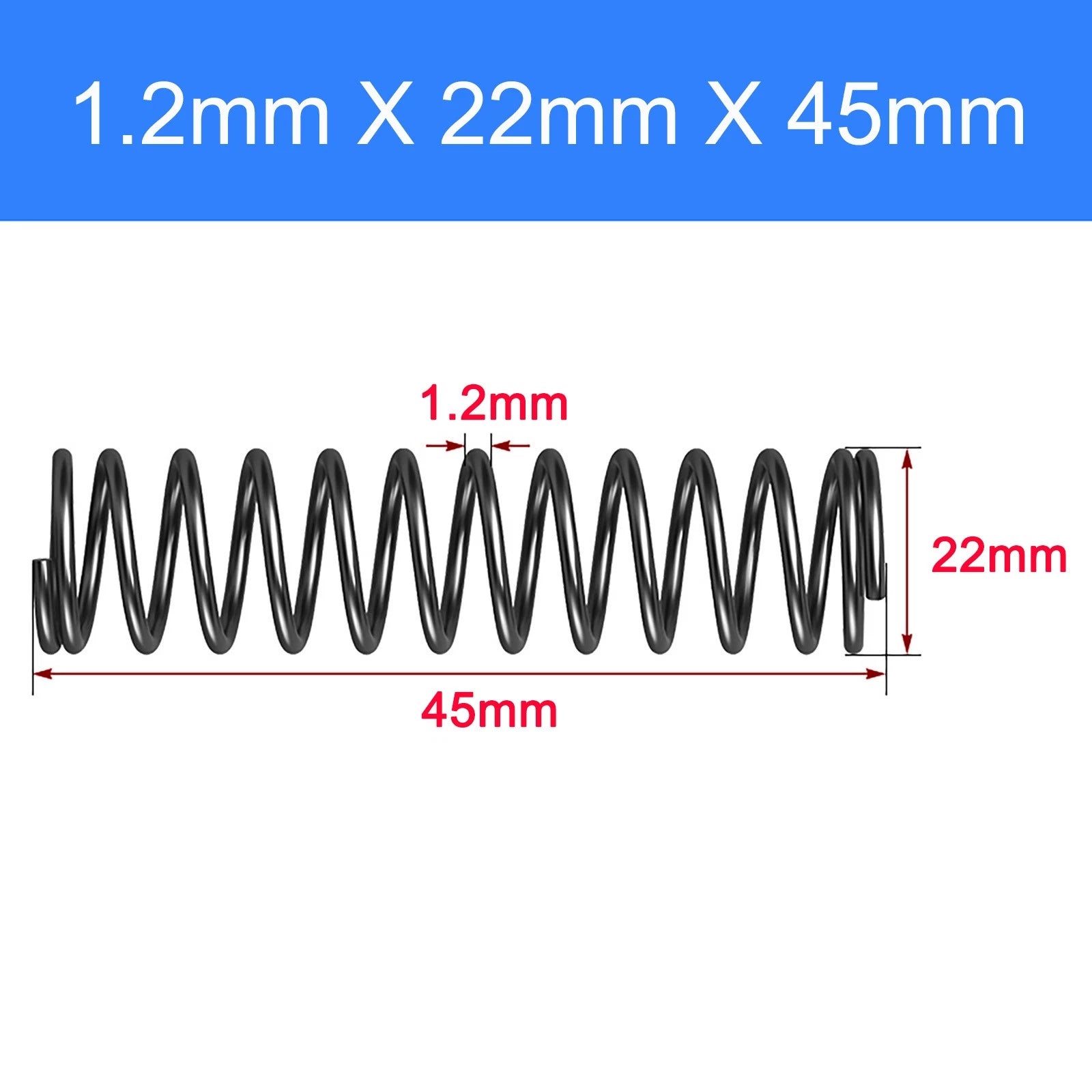 Compression Spring Spring Steel Pressure Coil 1.2mm Wire OD 5-20mm 10-100mm Shop