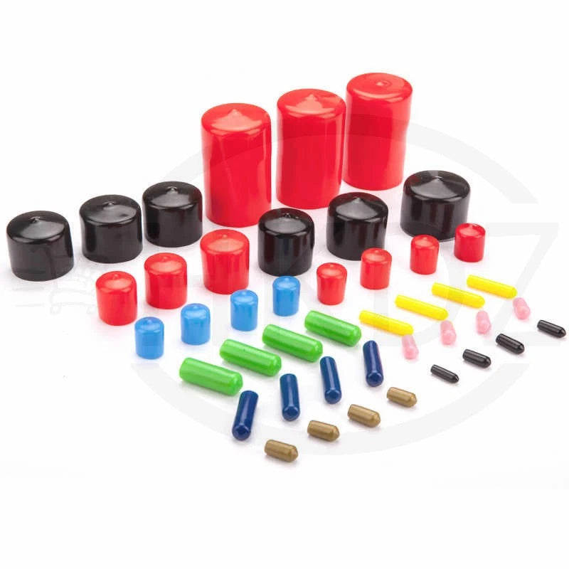 PVC End Caps for Screws, Bolts, Rods, Tubes & Cables – Thread Cover Protector, Rubber Plastic Caps (12-114mm, Multiple Colors)