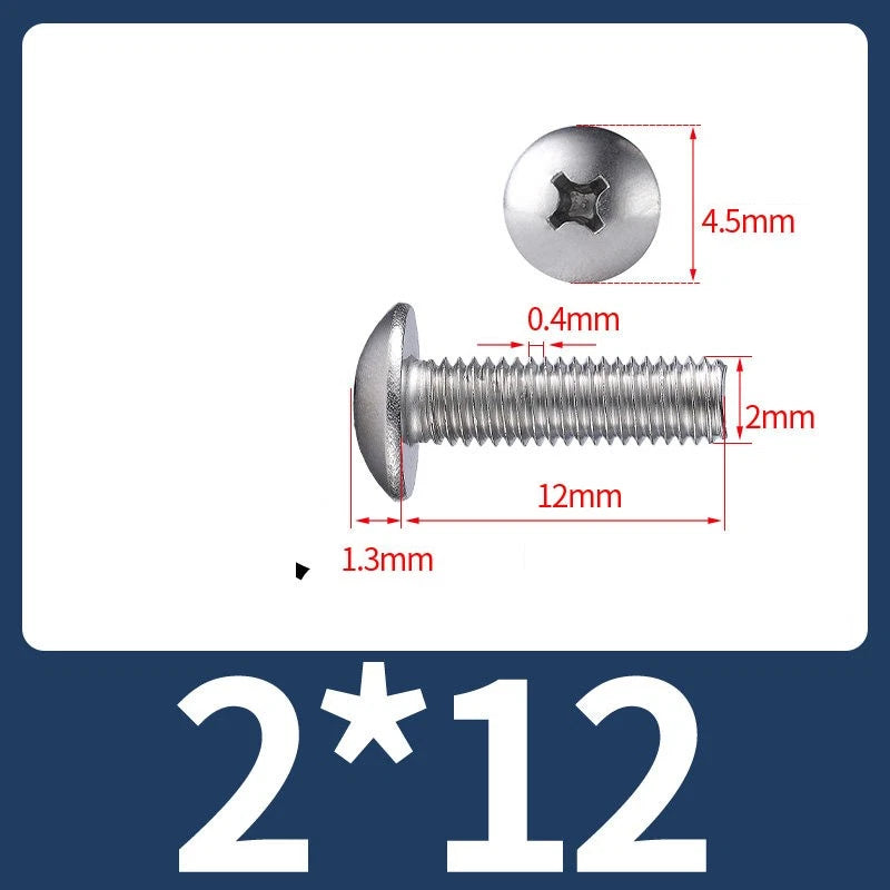 Phillips Flat Head Machine Screws M2-M8 | A2/A4 Stainless Steel