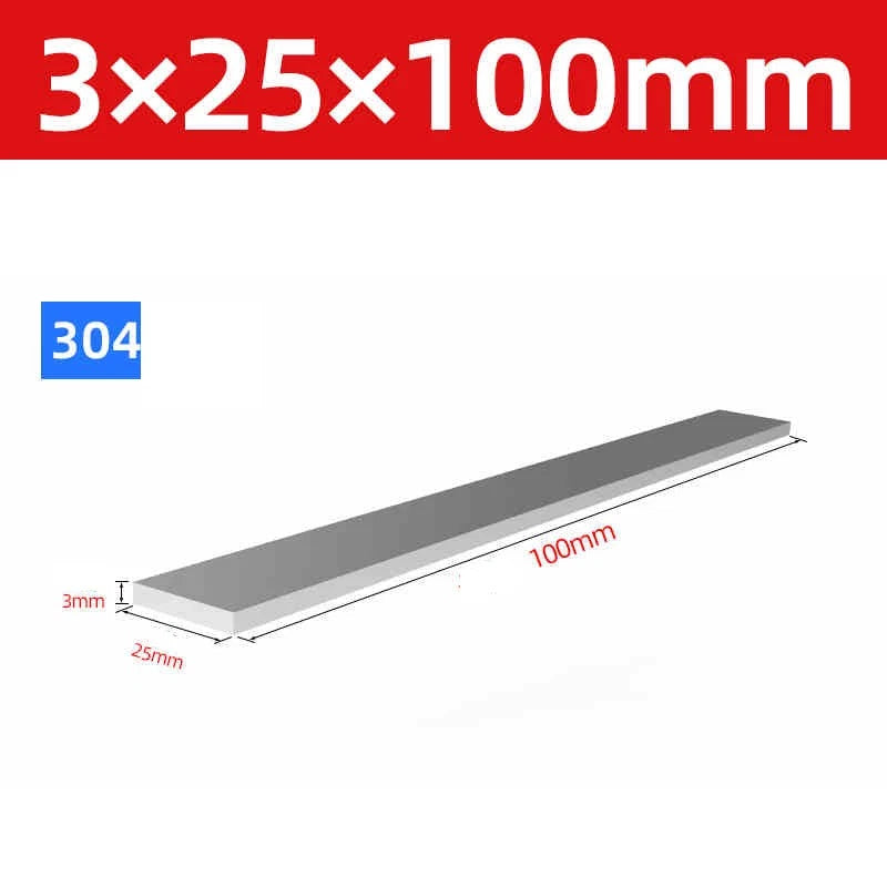304 Stainless Steel Flat Bar Metal Plate Strip Width 10mm-80mm Thick 3mm to 20mm