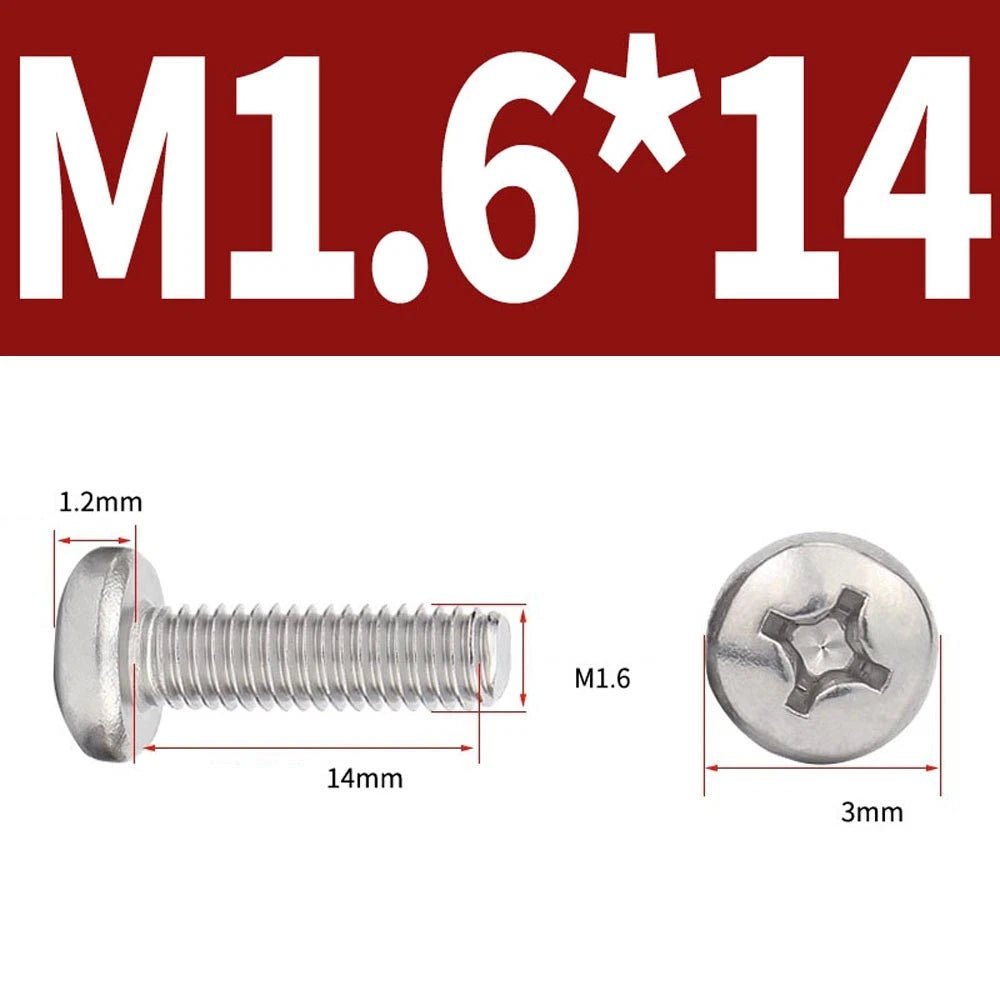 Phillips Pan Head Machine Screws — A4 Marine Grade Stainless Steel, DIN 7985 (M1.6–M10) - HomeDIYer