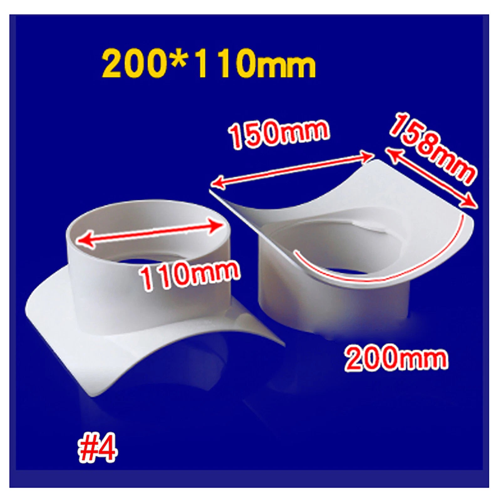PVC Repair Pipe Fitting Reducing Tee Reducer Drain Pipe Fittings White 50- 110mm