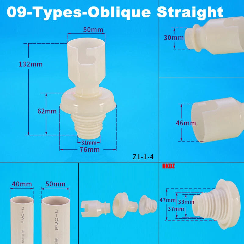 Washing Machine Drain Hose Connector — Tee, Elbow, Straight & Triple Fittings for Sink & Basin