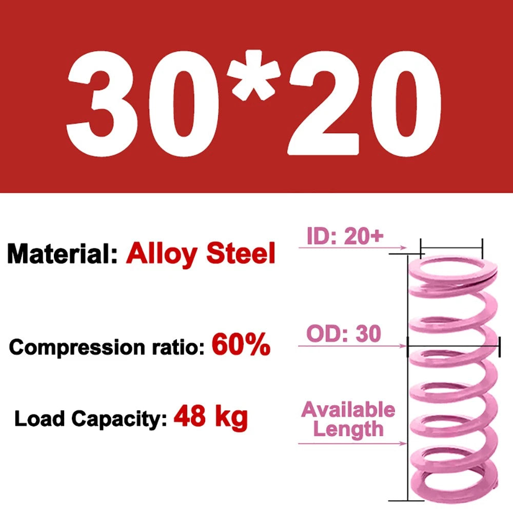 Heavy-duty Compression Mold Springs, OD 6-30mm, ID 3-20mm,Lengths Up To 200mm