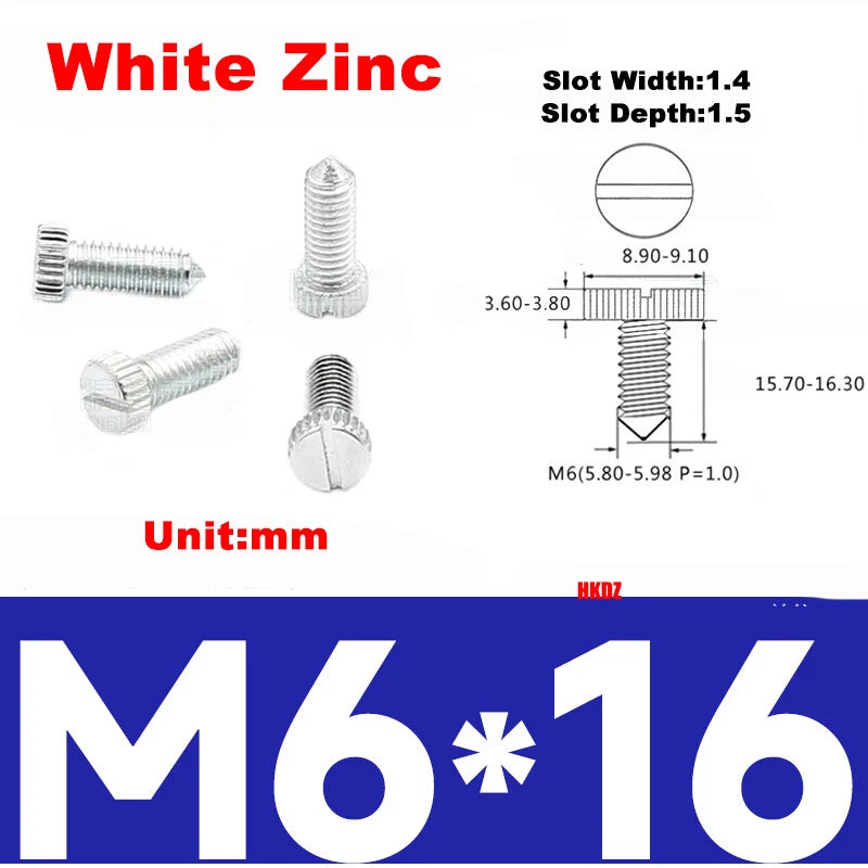 M1.2–M6 Slotted Cheese Head Machine Screws — Carbon Steel, Multiple Coatings